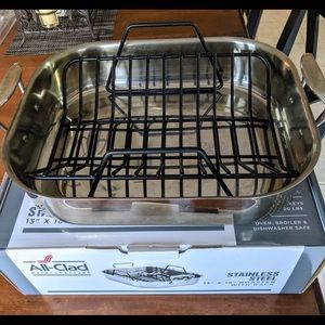 All Clad Large Roasting Pan with Rack - Like New